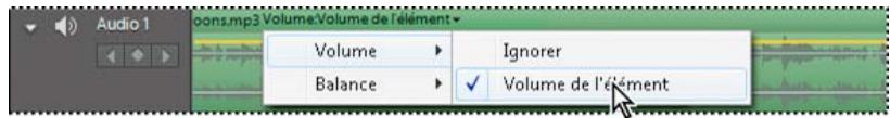ADOBE PREMIERE ELEMENTS 10 - Réglage du volume dans le panneau Montage - 1