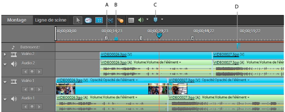 ADOBE PREMIERE ELEMENTS 10 - Marques d'élement et de montage - 1