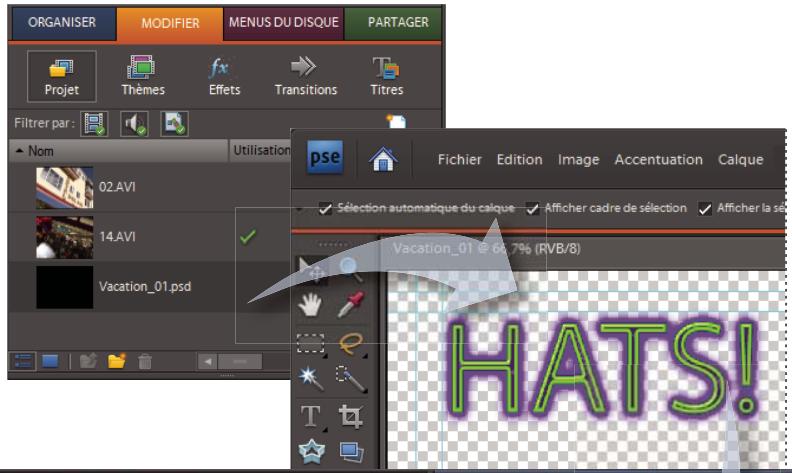 ADOBE PREMIERE ELEMENTS 8 - Créer un fichier Photoshop - 1