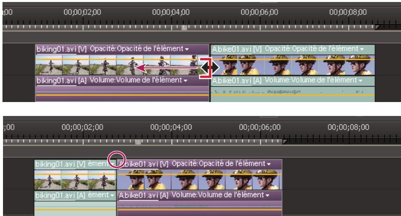 ADOBE PREMIERE ELEMENTS 8 - Découpage dans la vue Montage - 1