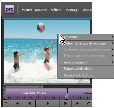 ADOBE PREMIERE ELEMENTS 8 - Ouverture des menus de panneau - 1