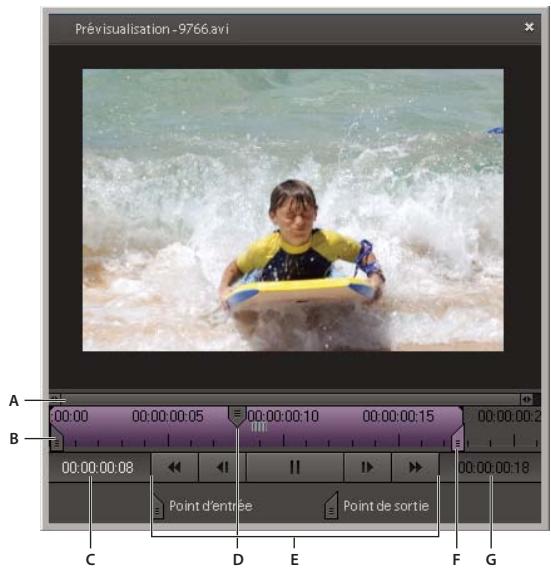 ADOBE PREMIERE ELEMENTS 8 - Découpage dans la fenêtre Prévisualisation - 1
