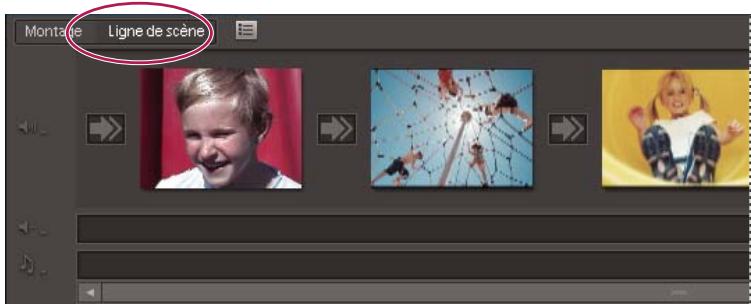 ADOBE PREMIERE ELEMENTS 8 - Présentation de la ligne de scène - 1