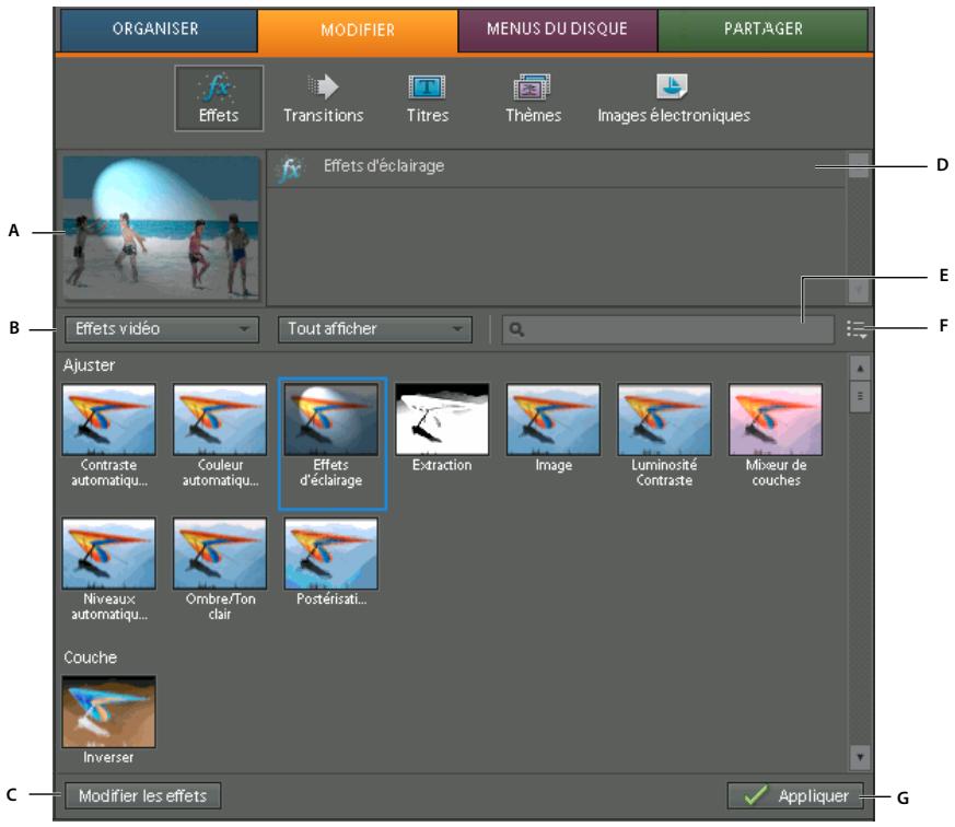 ADOBE PREMIERE ELEMENTS 8 - Recherche d'un effet - 1