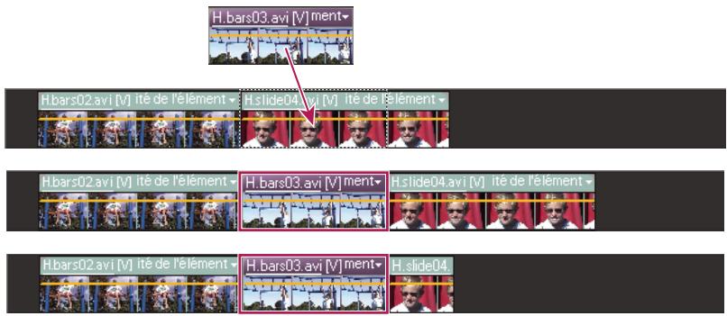 ADOBE PREMIERE ELEMENTS 8 - Copie et collage d'éléments dans le montage - 1
