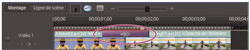 ADOBE PREMIERE ELEMENTS 8 - Afficher des transitions dans les vues Ligne de scène et Montage - 2