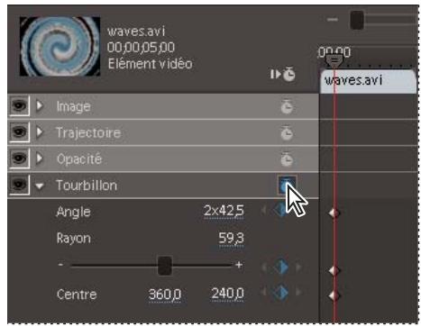 ADOBE PREMIERE ELEMENTS 8 - Ajout d'images clés dans la vue Propriétés - 1
