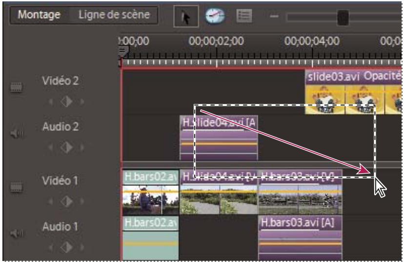 ADOBE PREMIERE ELEMENTS 8 - Sélection d'éléments dans le montage - 1