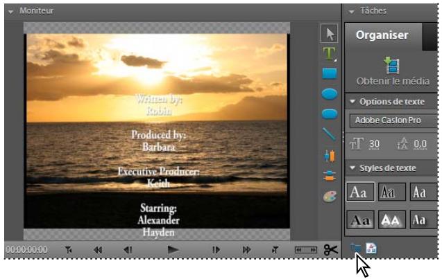 Moniteur Written by: Robin Produced by: Barbara — Executive Producer: Keith Starring: Alexander Hayden Tâches Organiser Obtenir le média Options de texte Adobe Caslon Pro 30 0.0 Styles de texte Aa Aa Aa Aa AA Aa
