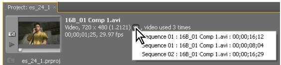 ADOBE PREMIERE PRO CS5 - Recherche d'un élément dans une série avec utilisation de l'élement - 1