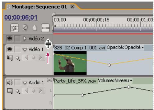 ADOBE PREMIERE PRO CS5 - Affichage des images clés et des propriétés dans le panneau Montage - 4