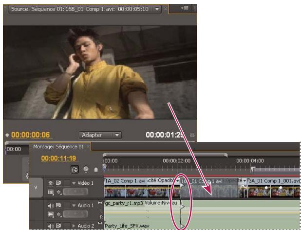 ADOBE PREMIERE PRO CS5 - Définition de pistes cibles - 1