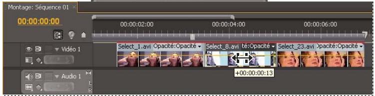 ADOBE PREMIERE PRO CS5 - Réalisation des montages par déplacement dessous et déplacement dessus - 2