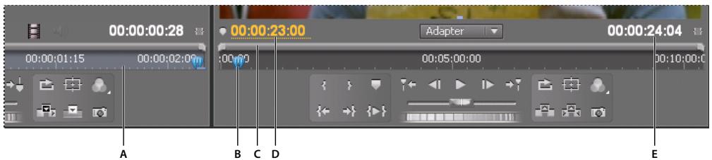 ADOBE PREMIERE PRO CS5 - Commandes temporelles du Moniteur source et du Moniteur du programme - 1