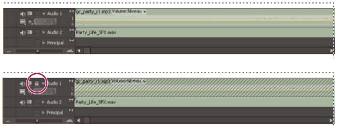 ADOBE PREMIERE PRO CS5 - Interdiction de toute modification à l'aide du verrouillage des pistes - 2