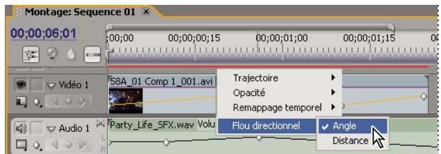 ADOBE PREMIERE PRO CS5 - Affichage des images clés et des propriétés dans le panneau Montage - 5