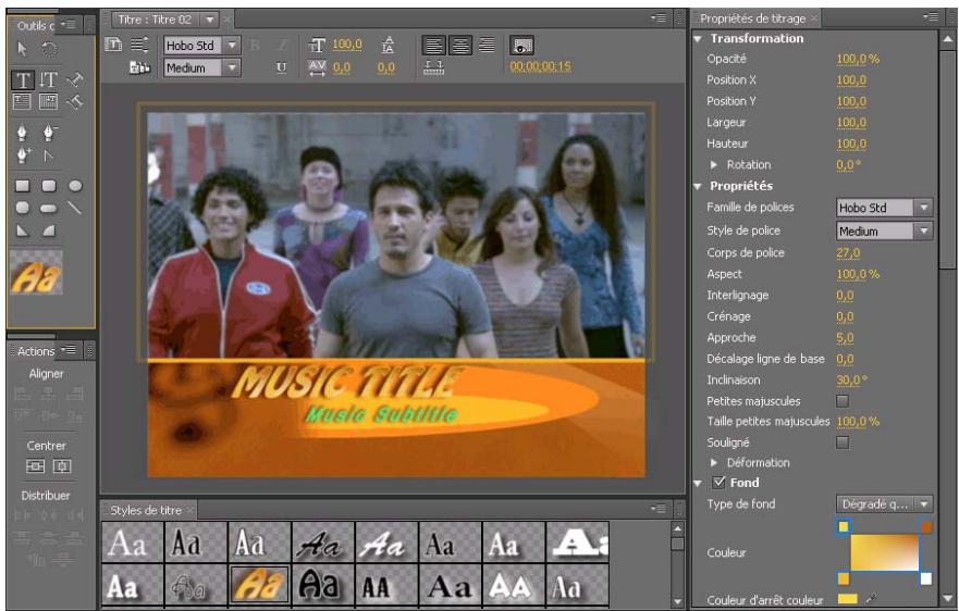 ADOBE PREMIERE PRO CS5 - Ajout de titres - 1