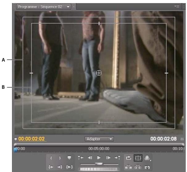 ADOBE PREMIERE PRO CS5 - Affichage des zones admissibles dans les moniteurs - 1