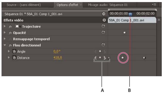 ADOBE PREMIERE PRO CS5 - Déplacement de l'indicateur d'instant créé sur une image clé - 1