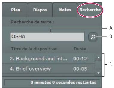 ADOBE PRESENTER 7.0 - Recherche de texte dans une presentation - 1