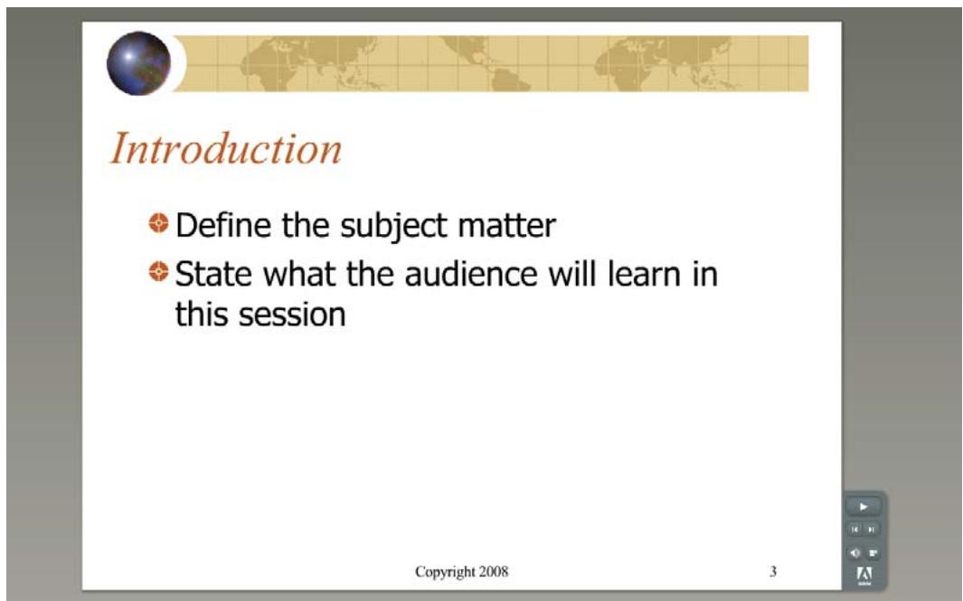ADOBE PRESENTER 7.0 - Cliquez sur Publier. - 2