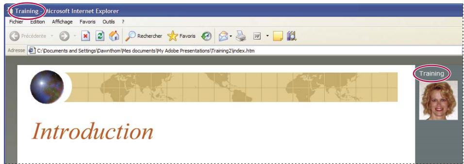 ADOBE PRESENTER 7.0 - Modification du titre d'une représentation - 1