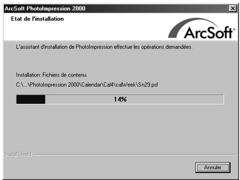 CONCORD 4340Z - Étape 12 L'écran affichera le statut de la progression de l'installation. (fig3.8) - 2