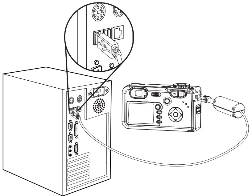 CONCORD 4340Z - Connexion de l'appareil à un ordinateur avec le cable USB. - 2
