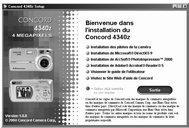 CONCORD 4340Z - INSTALLATION DU PILOTE ET DE DIRECTX 9 — WINDOWS 98/98SE - 2
