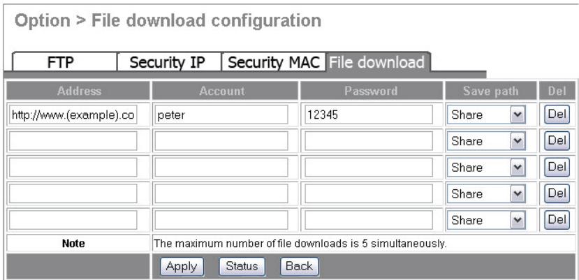 FUJITSU SIEMENS ACTIVY MEDIA SERVER 150 - To start a download task - 1