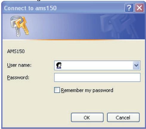 FUJITSU SIEMENS ACTIVY MEDIA SERVER 150 - Compare la finestra di login. - 1