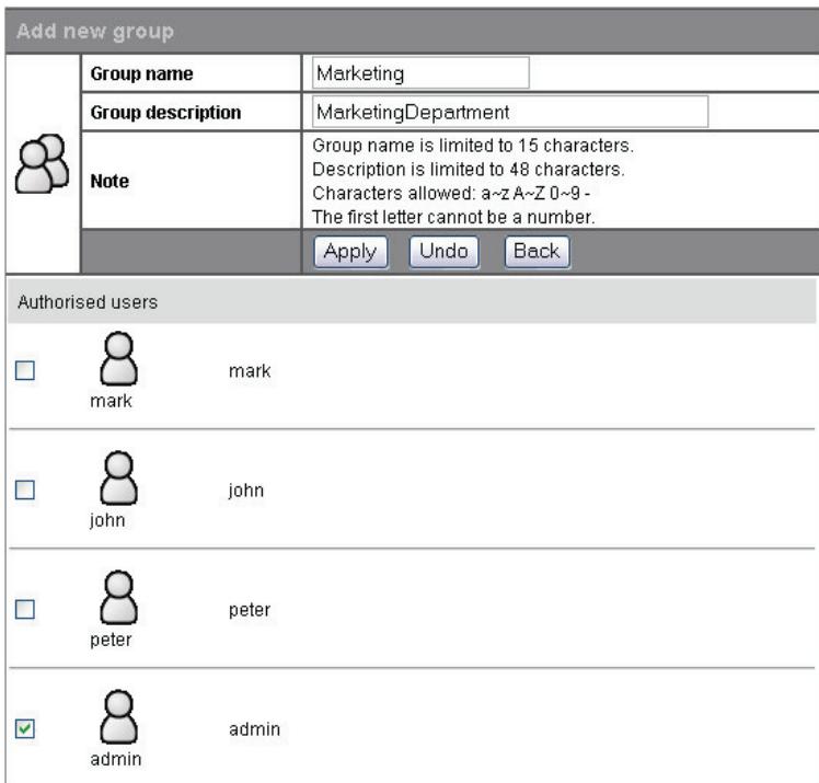FUJITSU SIEMENS ACTIVY MEDIA SERVER 150 - To add a new group - 2