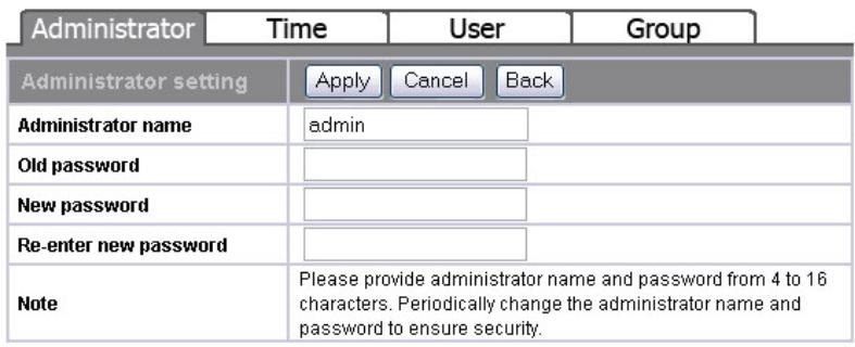 FUJITSU SIEMENS ACTIVY MEDIA SERVER 150 - Administrator-Administrator Setting - 1
