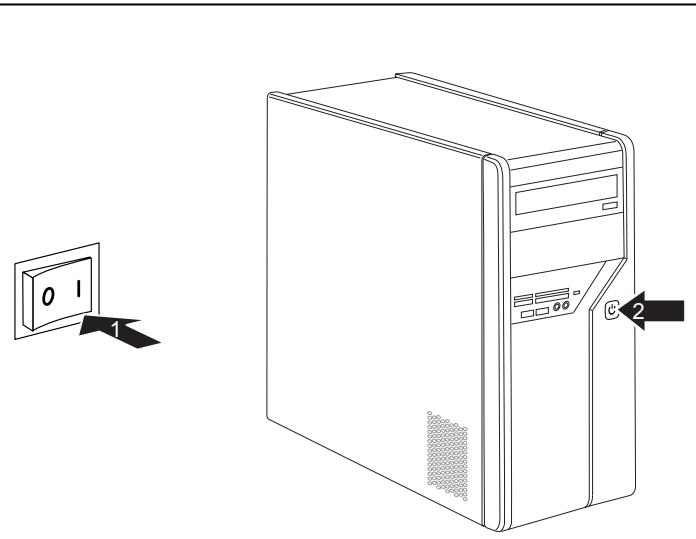 FUJITSU SIEMENS AMILO DESKTOP LA 3425 - Bildschirm und Gerä einschalten - 1