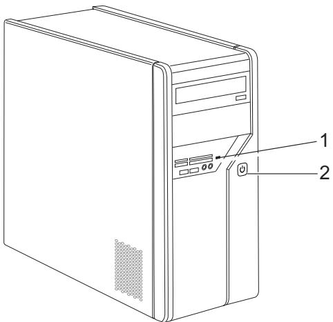 FUJITSU SIEMENS AMILO DESKTOP PA 3630 - Indications op het apparatus - 1