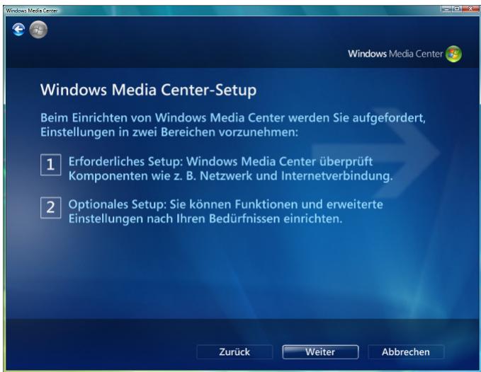 FUJITSU SIEMENS SCALEO EV - Microsoft® Windows Media Center in Windows Vista instalten - 1