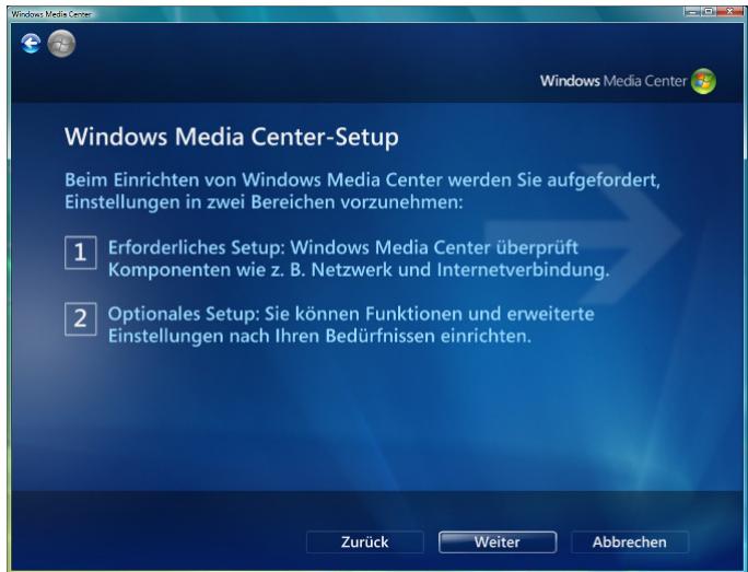 FUJITSU SIEMENS SCALEO EV - Microsoft® Windows Media Center in Windows Vista einrichten - 1