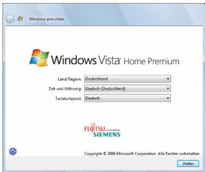 FUJITSU SIEMENS SCALEO EV - Prime impostazioni - 1