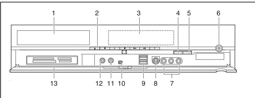 FUJITSU SIEMENS SCALEO EV - Anschlüsse, Anzeigen und Bedienelemente auf der Vorderseite - 1