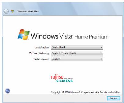 FUJITSU SIEMENS SCALEO EV - Erste Einstellungen - 1