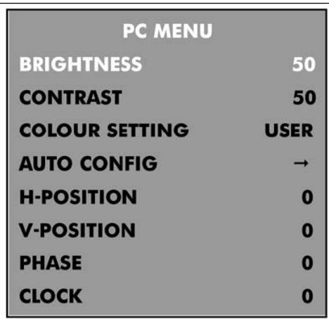 TOKAI LTL-1411 - Le menu PC - 1