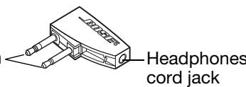 BOSE CASQUE QUIETCOMFORT 3 - Connecting to dual output jacks - 2