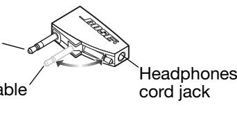 BOSE CASQUE QUIETCOMFORT 3 - Connecting to a single output jack - 2