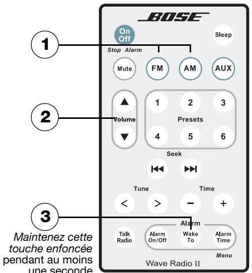 BOSE WAVE RADIO II - Sélectionnez la station de radio que vous souhaitez entendre à votre réveil. - 1