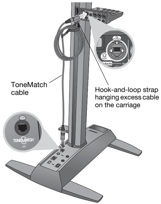 BOSE CONTROLEUR AUDIO T1 TONEMATCH - Connecting the T1 to an L1TM model II power stand - 1