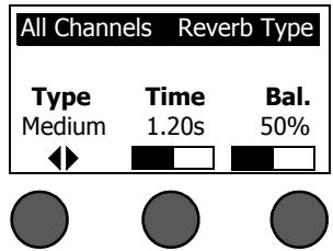 BOSE CONTROLEUR AUDIO T1 TONEMATCH - Selecting a type of reverb - 2