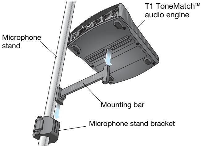 BOSE CONTROLEUR AUDIO T1 TONEMATCH - Mounting the T1 on a microphone stand (optional) - 10