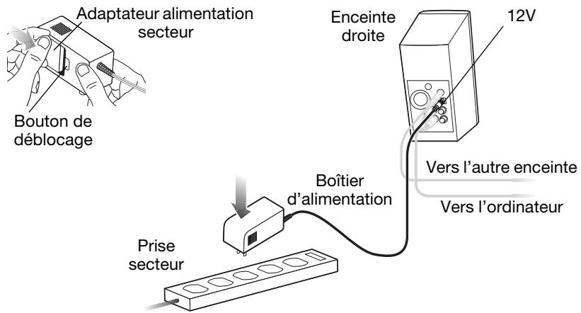 BOSE COMPANION 2 SERIES II - Connexion des enceintes au secteur - 1