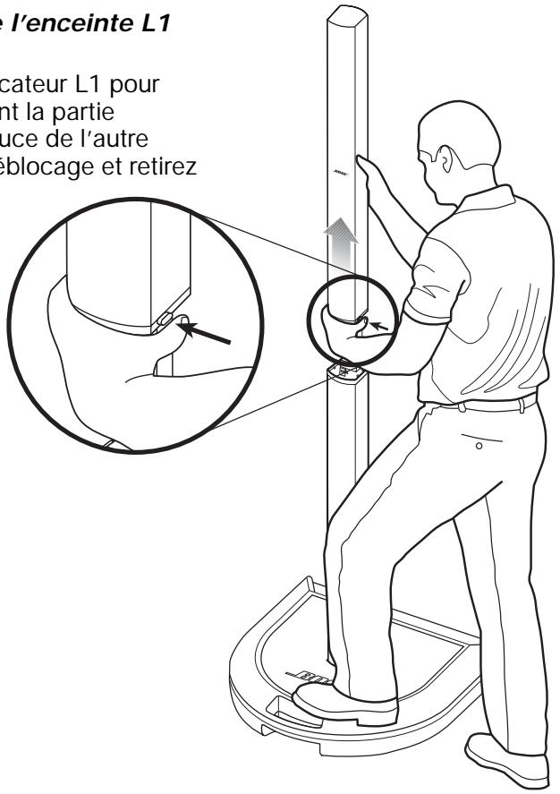 BOSE L1 - Retirez la partie supérieure de l'enceinte L1 modèle I Cylindrical Radiator. - 1