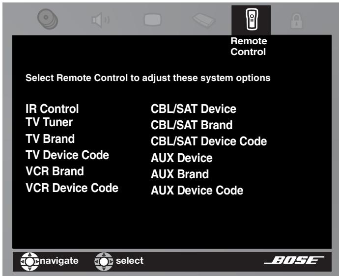 BOSE LIFESTYLE 38 - Remote control options - 1